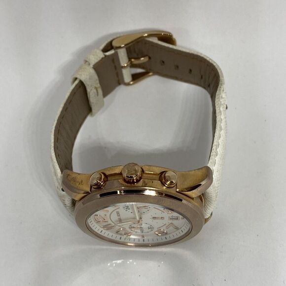 Michael Kors Mercer MK2289 Women's White Leather Analog Dial Quartz Watch UC500 - Picture 8 of 12